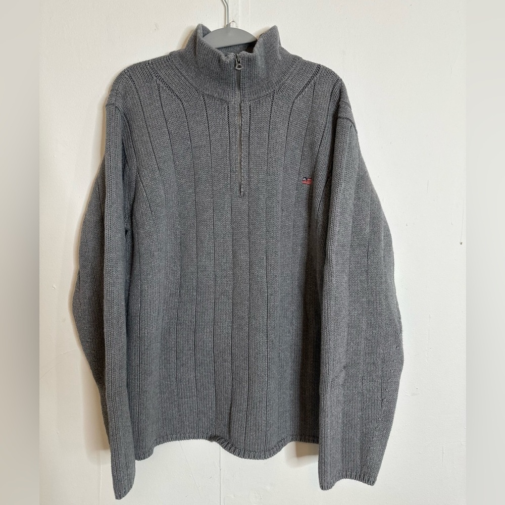 Polo Jeans Co Ralph Lauren Half Zip Gray Sweater